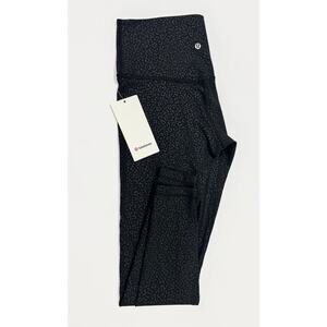 lululemon size 6 Align HR Pant 28” black embossed leggings -new w/tags